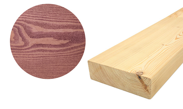 Палубная доска крашеная цвет Гранат - карточка - alt